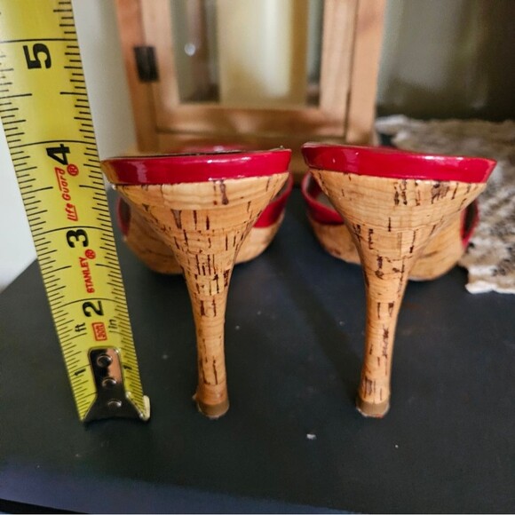 Guess Red Patent Platform Stiletto Heels Women's 8 - Picture 4 of 6